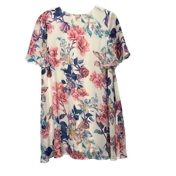 SHOW ME YOUR MUMU Floral Tunic Dress Cover Up Fully Lined Size Large - Picture 2 of 8